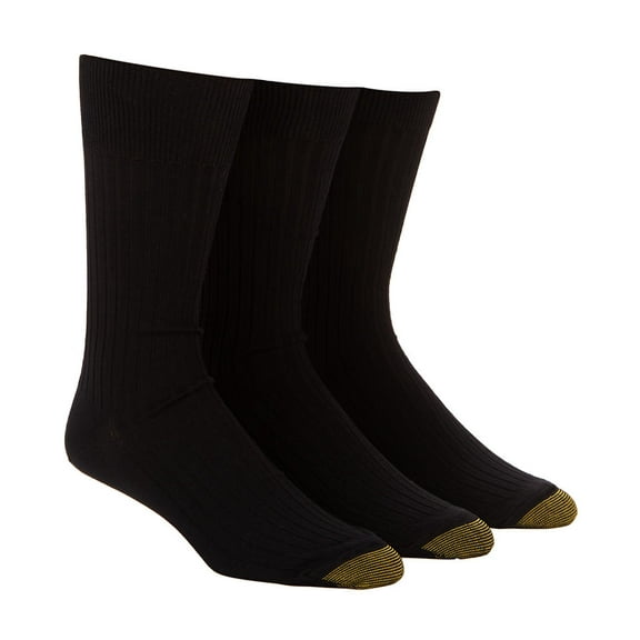 Gold Toe Mens Canterbury Big & Tall Crew Dress Socks 3-Pack