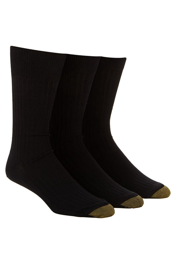 Gold Toe Mens Canterbury Big & Tall Crew Dress Socks 3-Pack