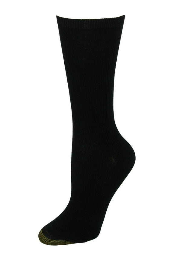 Gold Toe Non Binding Ribbed Crew Socks (3 Pair Pack) (Women)