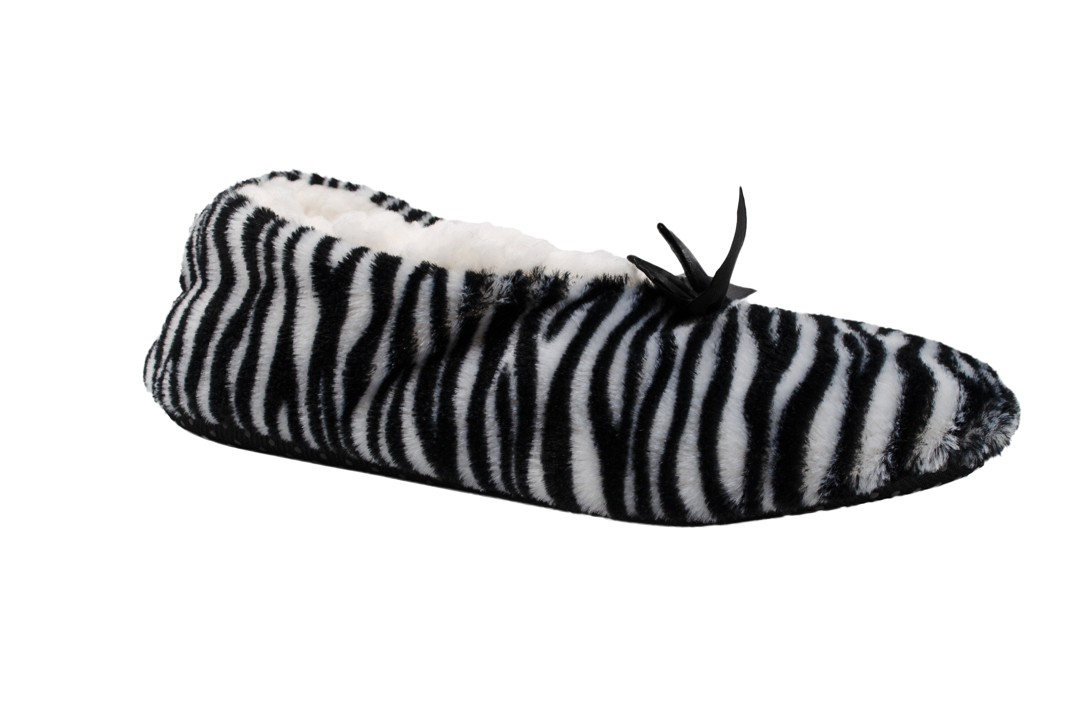 Gold Toe Women's Cozy Animal Print Slipper Socks with Sherpa Lining Slip-on Comfy House Shoes