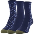 thumbnail image 1 of Gold Toe Women's Designer Collection Midi Socks, 3 Pairs, Navy, Blue, Shoe Size: 6-9, 1 of 4