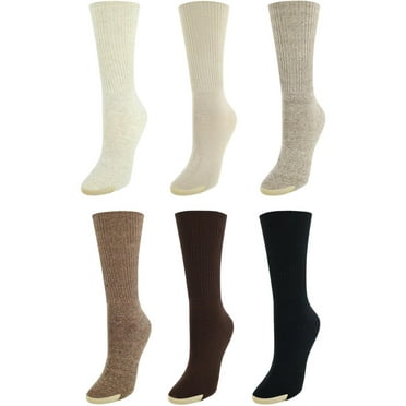 Gold Toe Women's Turn Cuff Anklet Socks 6-Pack Extended Sizes