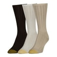 thumbnail image 1 of Gold Toe Women's Ultra Soft Verona Casual Crew Socks - 3 Pack, Khaki/String/Brown, Medium, 1 of 5