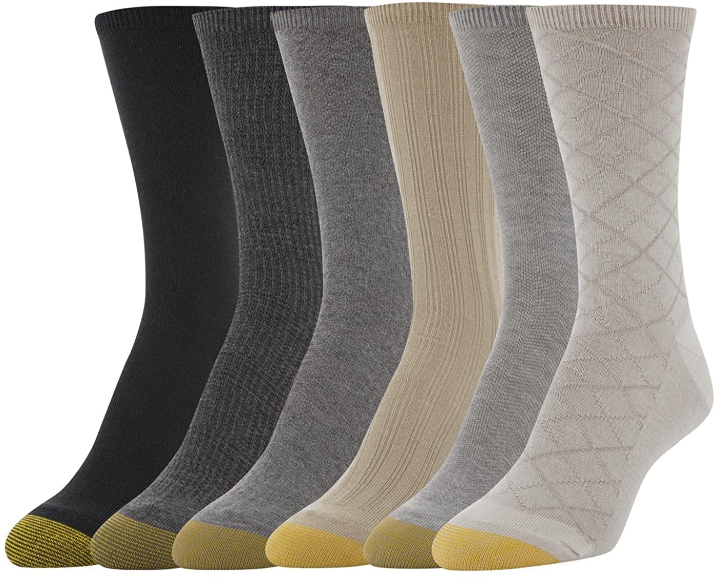 Gold Toe womens Casual Texture Crew Socks, 6 Pairs