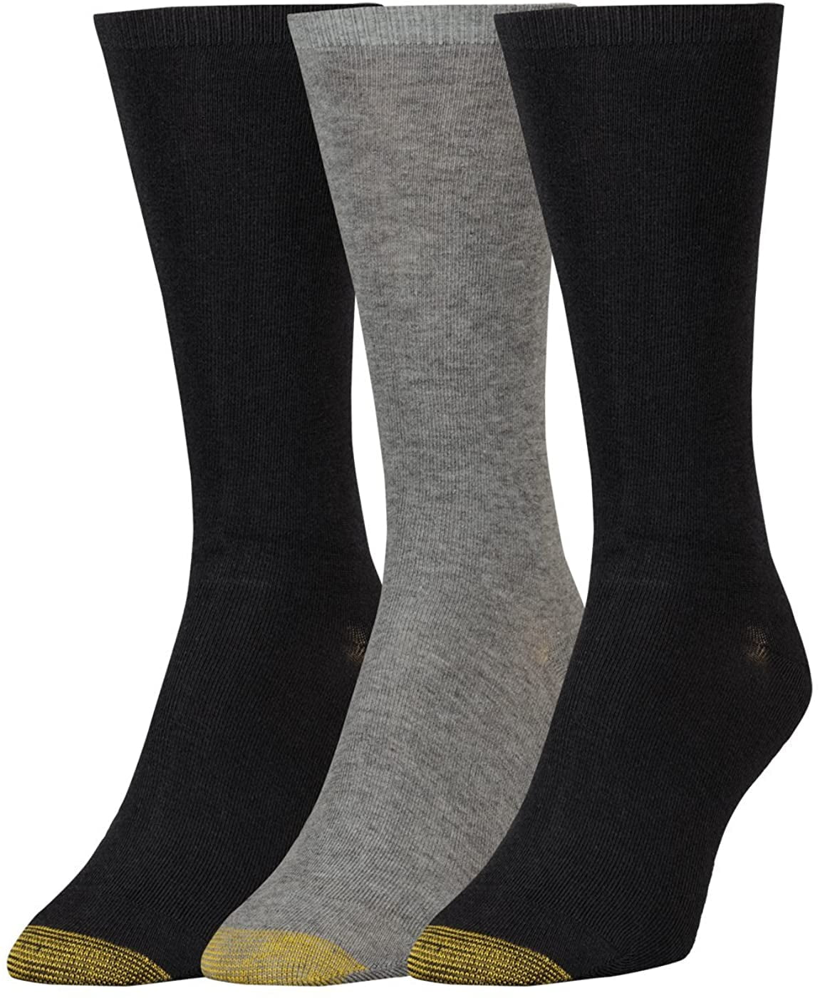 Gold Toe womens Non-binding Flat Knit Crew Socks, 3 Pairs - Walmart.com