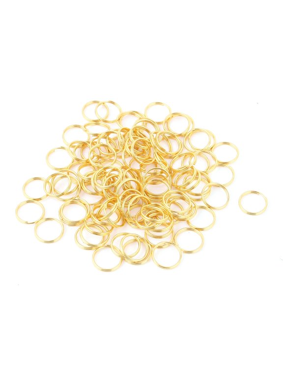 Gold Tone 12mm Key Ring Chain Loop Split Keyring Clasps Connectors 100Pcs