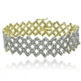 thumbnail image 1 of Gold Tone 2 Ct Diamond Criss-Cross Bracelet, 1 of 3