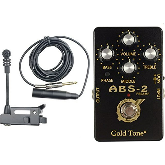 Gold Tone ABSD BanjoResonator Guitar Mic Dynamic Gooseneck