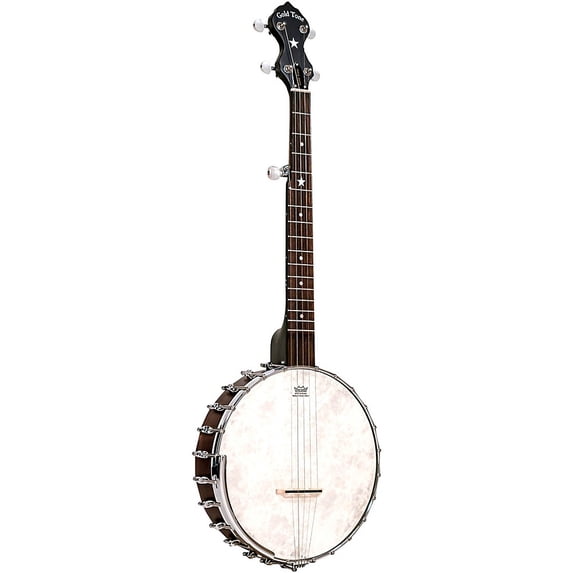 Gold Tone CC-OTA Cripple Creek Old Time A-Scale Open Back Banjo Package Satin Vintage Brown Rosewood Fingerboard