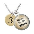 thumbnail image 1 of Gold Tone Disc 1/2'' Number - 3 - Shoot for the Moon Glass Dome Necklace, 18"+2", 1 of 1