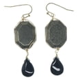 thumbnail image 1 of Gold-Tone French Hook Dangle Earrings Faceted & Accents For Women TME620, 1 of 1