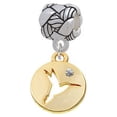 thumbnail image 1 of Gold Tone Hummingbird Disc - Woven Rope Charm Bead, 1 of 1