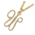 thumbnail image 1 of Gold Tone Letter Initial Script "W" Pendant Necklace 20" Chain Ladies Adult Female, 1 of 2