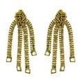 thumbnail image 1 of Gold-Tone Linear Drop Style Dangle Earrings With Sparkling Faceted Rhinestone Accents QE44, 1 of 1