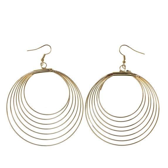 Gold-Tone Metal Dangle-Earrings #LQE2243