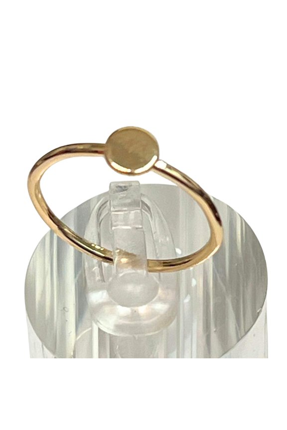 Gold-Tone Minimalist Dot Ring  US Size 10  Simple Everyday Accessory