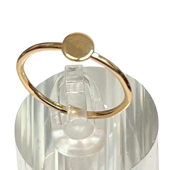 Gold-Tone Minimalist Dot Ring US Size 10 Simple Everyday Accessory