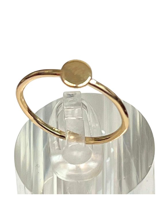 Gold-Tone Minimalist Dot Ring US Size 10 Simple Everyday Accessory