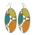 thumbnail image 1 of Gold-Tone & Multi Colored Metal Dangle-Earrings #LQE2511, 1 of 2
