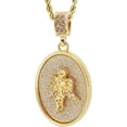 thumbnail image 1 of Gold Tone Oval Praying Angel Pave Pendant with 24" Rope Chain #2023, 1 of 1