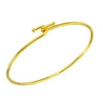 thumbnail image 1 of Gold-Tone Plated Sterling Silver Hook Bangle, 1 of 3