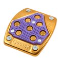 thumbnail image 1 of Gold Tone Purple Aluminium Alloy Motorcycle Footrest Foot Peg Pedal Pad, 1 of 3