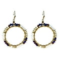 thumbnail image 1 of Gold-Tone Round Dangle Earrings With Multi-Color Accent Beads QE02, 1 of 1