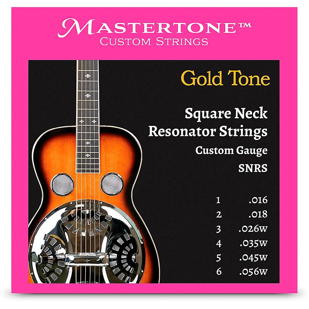 Gold Tone SNRS Square Neck Resonator Strings - Walmart.com