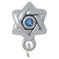 thumbnail image 1 of Gold Tone Script Mom Heart - Star of David with Blue Crystal Charm Bead, 1 of 1