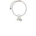 thumbnail image 1 of Gold Tone Small Crystal Initial - X - Daughter You Are Loved Circle Bracelet, 1 of 1