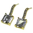 thumbnail image 1 of Gold-Tone Square Shaped Dangle Earrings With CZ Accent For Women 36CZ9357, 1 of 2