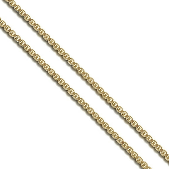 Gold-Tone Stainless Steel Box Chain 1.4mm Solid Square Link Necklace 20" Gray Jewelry Female Unisex