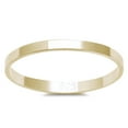 thumbnail image 1 of Gold-Tone Sterling Silver Flat Plain Bridal Band Ring 2MM Size 7, 1 of 3