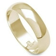 thumbnail image 1 of Gold-Tone Sterling Silver Round Plain Bridal Band Ring 5MM Size 7, 1 of 3