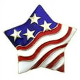 thumbnail image 1 of Gold Tone USA Flag Star Brooch Valentine's Day Pin Designer Fashion Jewelry a1, 1 of 1