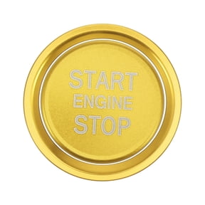 Gold Tone Vehicle Car Start Stop Switch Button Cover Trim with Ring Kit for Audi A4L A6L Q5 A5 A7