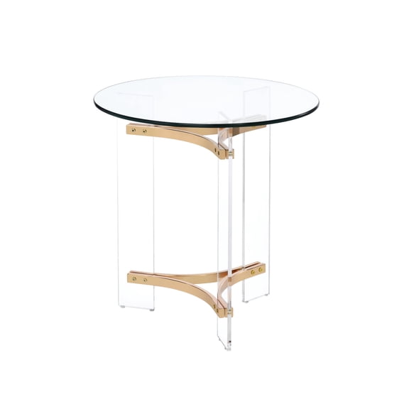 Gold - Toned, 10mm Glass Top - Modern Decor, Protect Floor from Scratches