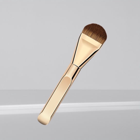 Gold Tongue Shaped Flat Head Foundation Brush Ultra Thin Seamless Makeup Tool Travel Daily Use Makeup Brushes Cheap Brochas de Maquillaje Christmas Halloween Gifts