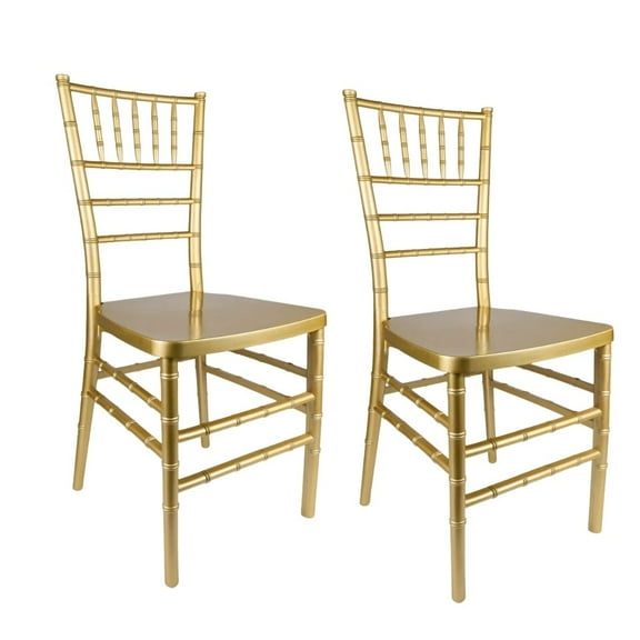 Gold ToughResin Mono-Frame Chiavari Chair by Chivari, 2 Chair Bundle by Chivari