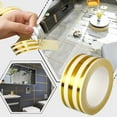 thumbnail image 1 of Gold Trim Peel and Stick, Peel and Stick Wall Molding Trim, Waterproof Tape, 0.5 in Width, Self Adhesive Molding, Accent Wall Updates, Gap Filling, Metallic Gold, 3 Roll, 1 of 9