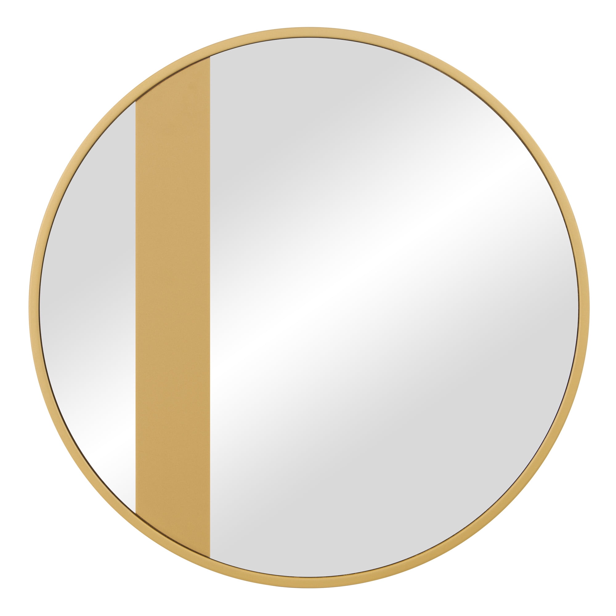 Gold Trim and Band Modern Round Wall Mirror 22"x22" by Patton Wall ...