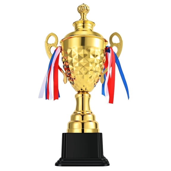 Gold Trophy Award - 14.5 Inch Large Trophy Cup for Awards, Sports, Competitions, Tournaments, & Parties, Perfect Gift for Champion Winners & League Achievements