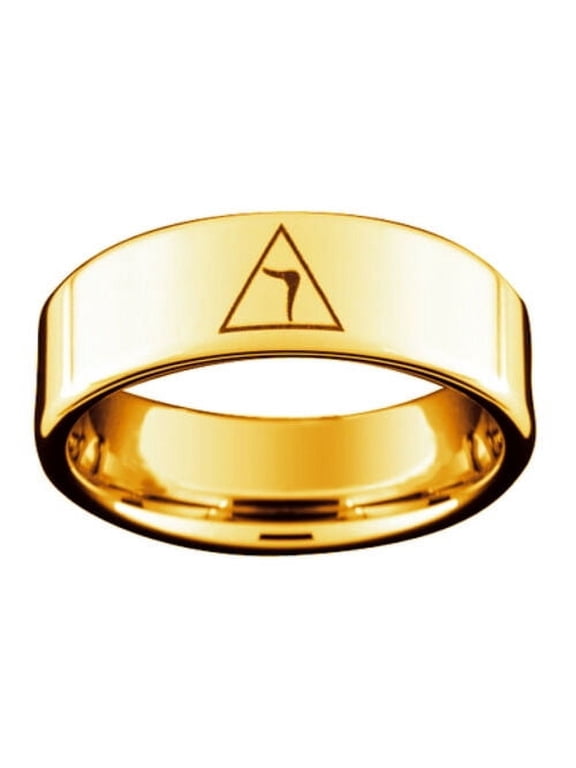Gold Tungsten Masonic rings Scottish Rite - Freemason 14th Degree Grand Elect