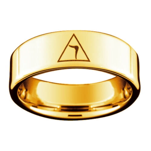 Gold Tungsten Masonic rings Scottish Rite Freemason 14th Degree