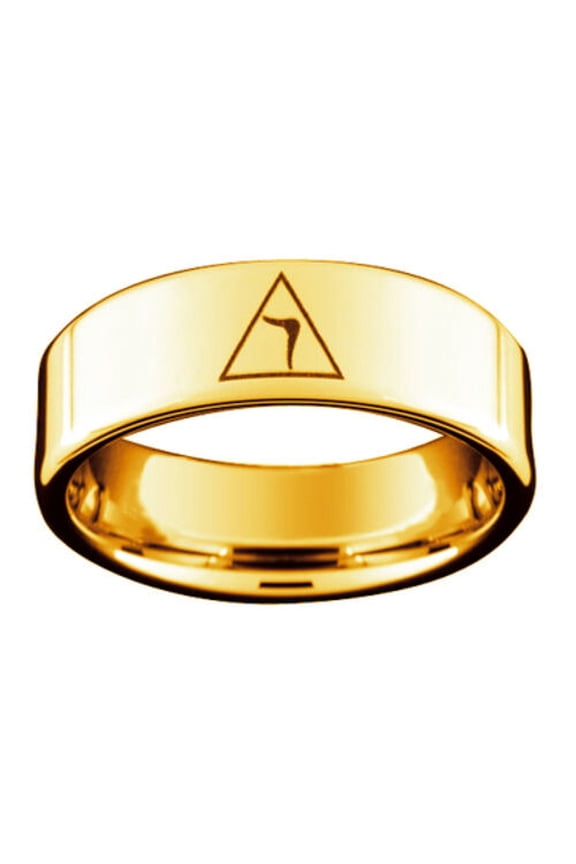 Gold Tungsten Masonic rings Scottish Rite - Freemason 14th Degree Grand Elect
