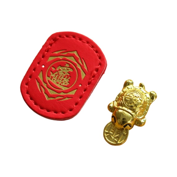 Gold Turtle Coin Charm, Miniature Money Turtle Figurine for Wallet Purse, Feng Shui Wealth Symbol Ornament, Compact Bag Decoration with Coin Biting Pose