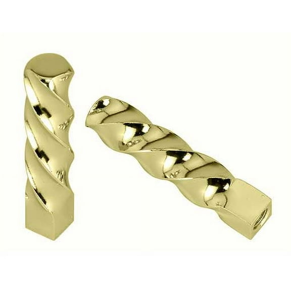 Gold Twisted Bike Pegs. Twisted Bicycle Pegs with 26t for front or rear free wheels. W=1/2 inch L=3 inch. For Lowrider bikes, beach cruisers, bmx, bikes with 3/8 axles.