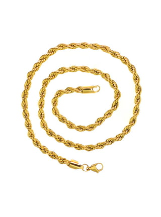 Skeleteen Rapper Gold Chain Accessory - 90s Hip Hop Fake Gold Costume  Necklace - 1 Piece