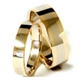 thumbnail image 1 of Pompeii3 Gold Two Tone Matching His Hers Wedding Band Ring Set, 1 of 5
