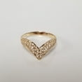 thumbnail image 1 of Gold V Filigree Ring Wedding Stack Gold plated 925 Silver ring, 1 of 5